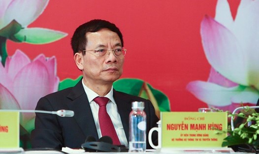 Bộ trưởng Bộ Thông tin và Truyền thông Nguyễn Mạnh Hùng. Ảnh T.Vương