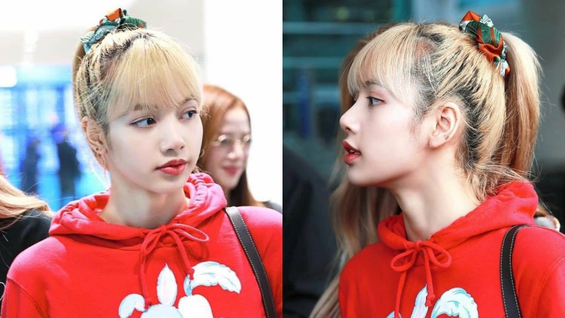 Việc tẩy tóc quá nhiều khiến mái tóc của Lisa (BlackPink) xác xơ, lộ cả mảng da đầu. Ảnh: Instagram.