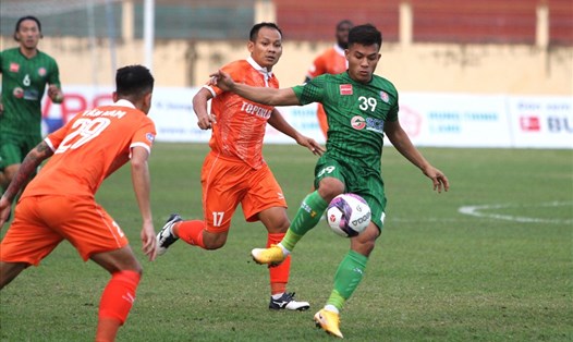 Sài Gòn thua tối thiểu tân binh Bình Định ở vòng 2 V.League 2021. Ảnh: Thanh Vũ