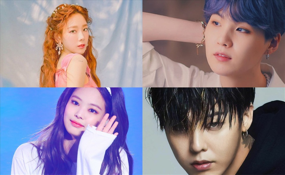 Jennie - Blackpink, Suga- BTS, Taeyeon - SNSD, G-Dragon -BIGBANG có nhiều thành tích khi solo. Ảnh: MV.