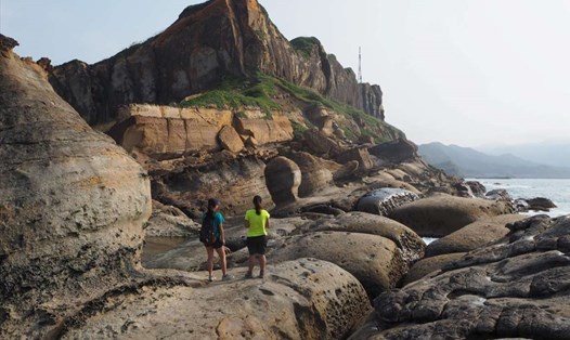 Công viên địa chất Yehliu ở đông bắc Đài Loan là nơi phát hiện ra dấu vết đường hầm 20 triệu năm tuổi dưới đáy biển. Ảnh:  Ludvig Löwemark