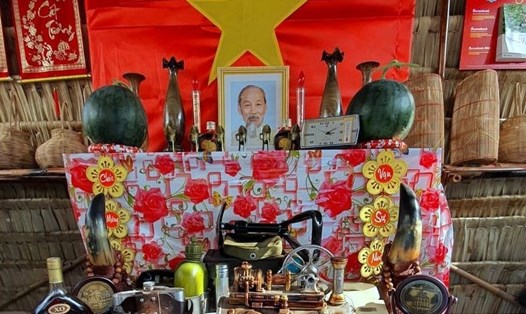 Bàn thờ Tổ quốc ngày Tết tại Bạc Liêu (ảnh tư liệu Nhật Hồ)