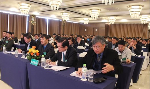 Các đại biểu tham dự Hội nghị người lao động Công ty Cổ phần Cao su Điện Biên năm 2021. Ảnh: H.Thu