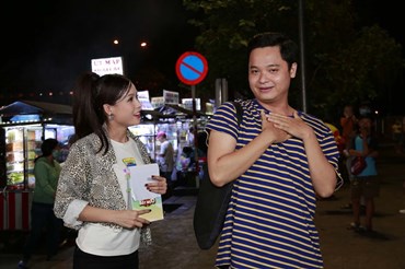 "Chị Cano" Lê Nhân tham gia gameshow "Quà tặng bất ngờ". Ảnh: NSX