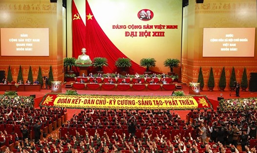 Đại hội đại biểu toàn quốc lần thứ XIII của Đảng diễn ra từ 25.1 - 2.2 tại Hà Nội. Ảnh Hải Nguyễn