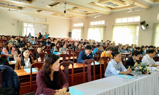 Hội nghị sơ kết giữa nhiệm kỳ 2018 - 2023, đánh giá các hoạt động chăm lo cho đoàn viên, người lao động của LĐLĐ huyện Đức Trọng, Lâm Đồng. Ảnh: Đức Thiệm