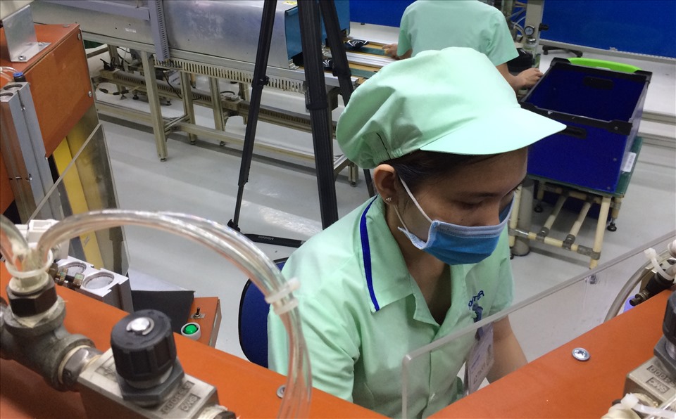 Công ty TNHH Điện tử Foster (Bắc Ninh) trong giờ làm việc. Ảnh minh hoạ. Ảnh: Bảo Hân