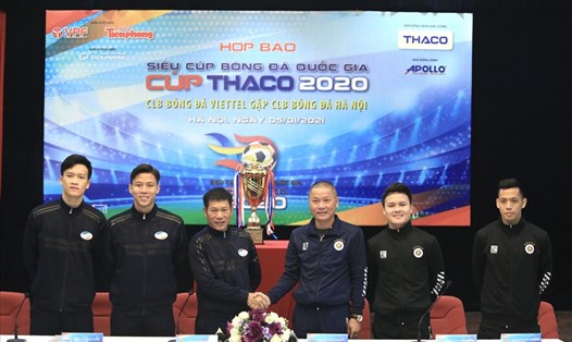 Viettel và Hà Nội quyết tâm giành Siêu Cúp Quốc gia 2020. Ảnh: Hoài Thu