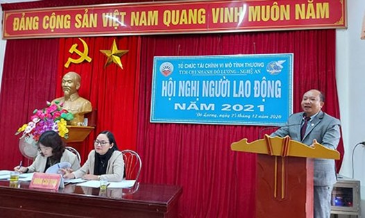 Hội nghị người lao động tại huyện Đô Lương (Nghệ An). Ảnh: DH