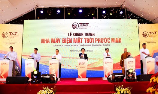 Nhà máy điện mặt trời Phước Ninh có công suất 45MW với tổng vốn đầu tư trên 1.000 tỉ đồng, mỗi năm sẽ cung cấp cho lưới điện quốc gia khoảng 75 triệu kWh/năm. Ảnh: T&T Group