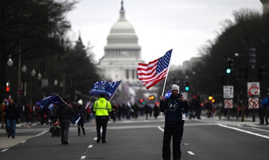 Cảnh sát trưởng Quốc hội Mỹ từ chức sau vụ hỗn loạn ở Điện Capitol ngày 6.1. Ảnh: AFP.