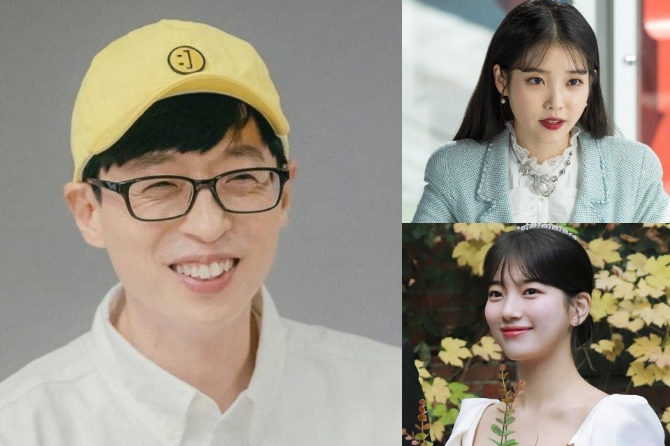 Yoo Jae Suk, IU, Suzy là 3 nghệ sĩ "quốc dân" trong làng giải trí Hàn. Ảnh: AFP, Cắt phim. Yoo Jae Suk, IU, Suzy là 3 nghệ sĩ "quốc dân" trong làng giải trí Hàn. Ảnh: AFP, Cắt phim.