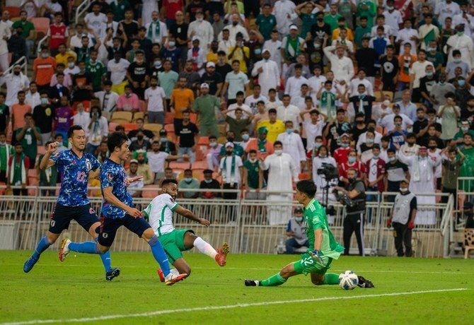 Tuyển Saudi Arabia đặt mục tiêu giành chiến thắng trước tuyển Trung Quốc trên sân nhà, sau khi đã vượt qua tuyển Nhật Bản 1-0. Ảnh: Arab News.