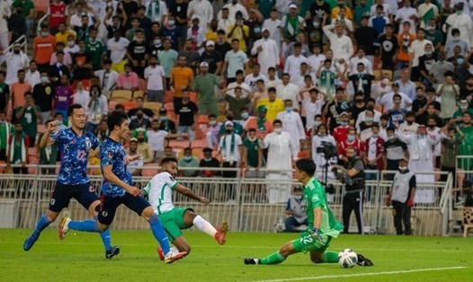 Tuyển Saudi Arabia đặt mục tiêu giành chiến thắng trước tuyển Trung Quốc trên sân nhà, sau khi đã vượt qua tuyển Nhật Bản 1-0. Ảnh: Arab News.
