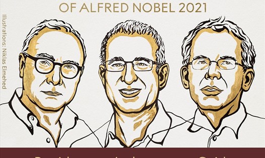 3 giáo sư Mỹ nhận giải Nobel Kinh tế 2021. Ảnh: Nobel Prize