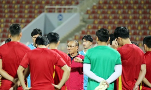 Tuyển Việt Nam của huấn luyện viên Park Hang-seo sẽ có điểm số đầu tiên trước Oman? Ảnh: VFF