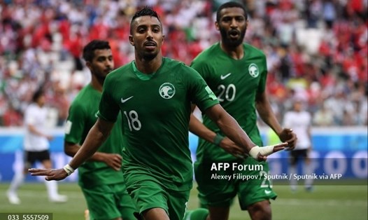 Tuyển Saudi Arabia đang có phong độ rất cao tại vòng loại cuối World Cup 2022. Ảnh AFP