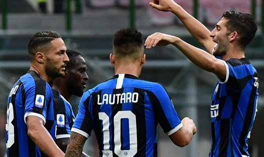 Hàng công Inter Milan ghi tới 22 bàn tại Serie A 2021/2022. Ảnh AFP