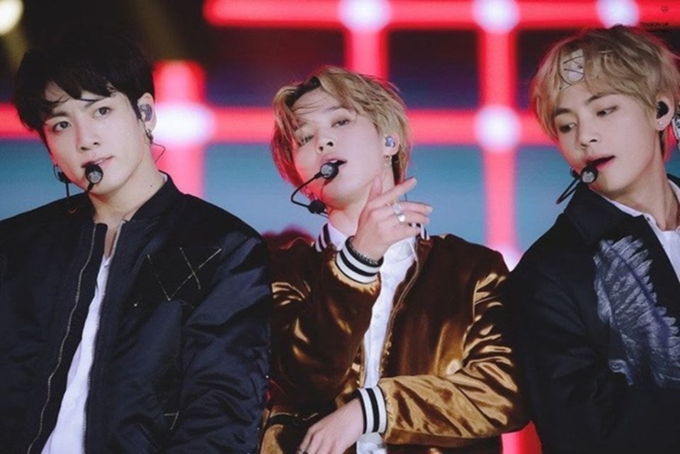 3 thành viên của nhóm BTS. Ảnh: Xinhua. 3 thành viên của nhóm BTS. Ảnh: Xinhua.
