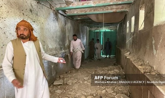 Quang cảnh hiện trường vụ đánh bom ngày 15.10.2021. Ảnh: AFP