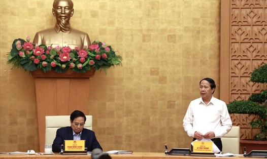 Phó Thủ tướng Chính phủ Lê Văn Thành phát biểu tại hội nghị. Ảnh: Hải Nguyễn