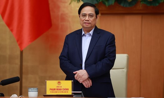 Thủ tướng ghi nhận, biểu dương những đóng góp của các cấp công đoàn và người lao động, công nhân trong phòng chống dịch và phát triển kinh tế - xã hội Ảnh: Hải Nguyễn