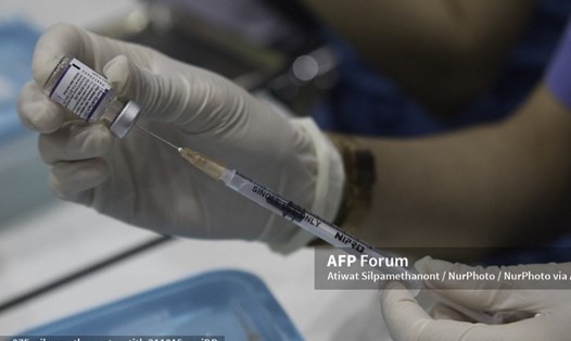 Nghiên cứu mới phát hiện 3 loại vaccine Pfizer, Moderna, Johnson & Johnson có dấu hiệu miễn dịch mạnh mẽ 8 tháng sau tiêm chủng. Ảnh: AFP