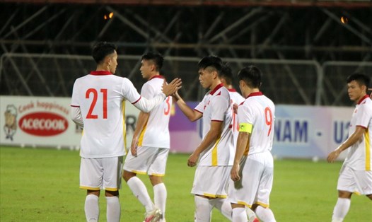 U23 Việt Nam giành chiến thắng 3-0 trước U23 Kyrgyzstan. Ảnh: VFF