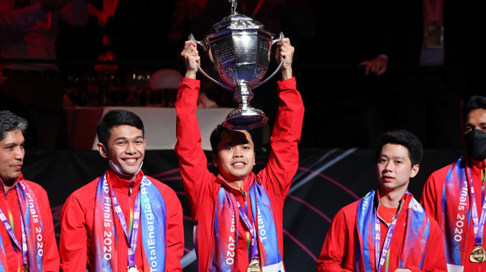 Indonesia đã thắng tuyển cầu lông Trung Quốc 3-0 để vô địch Thomas Cup 2020 (tổ chức năm 2021). Ảnh: Liên đoàn cầu lông thế giới.