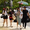 Những khách du lịch đầu tiên đến Bà Rịa - Vũng Tàu trong chương trình thí điểm du lịch của tỉnh ngày 15.10. Ảnh: T.A