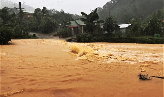 Mưa lũ gây ngập lụt tại Quảng Nam. Ảnh: PCTT