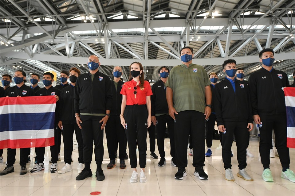 U23 Thái Lan lên đường dự vòng loại U23 Châu Á 2022. Ảnh: FA Thailand