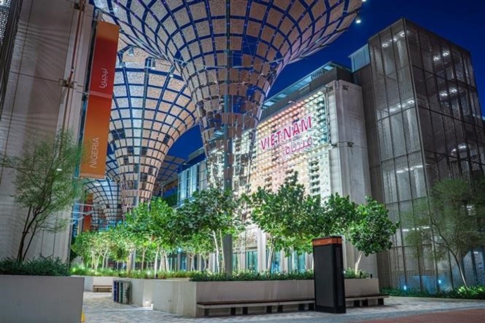 Nhà triển lãm Việt Nam chính thức khai trương tại EXPO 2020 Dubai. Ảnh: LĐ