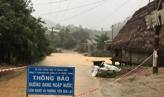 Mưa lớn gây lũ lụt tại Quảng Nam. Ảnh: PCTT