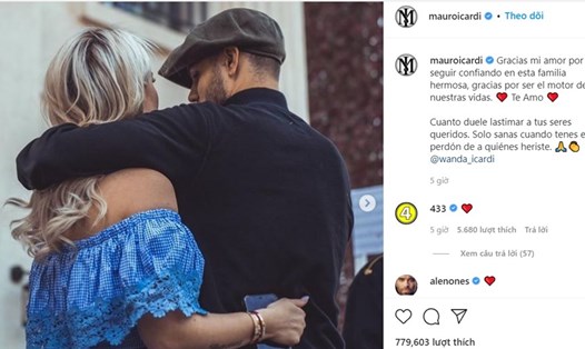 Lời nhắn nhủ của Mauro Icardi trên Instagram tới Wanda Nara nhằm cứu vãn hôn nhân. Ảnh: Instagram