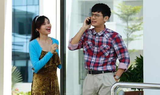 Lê Lộc, Quang Thái đóng cặp trong phim mới. Ảnh: ĐQ.