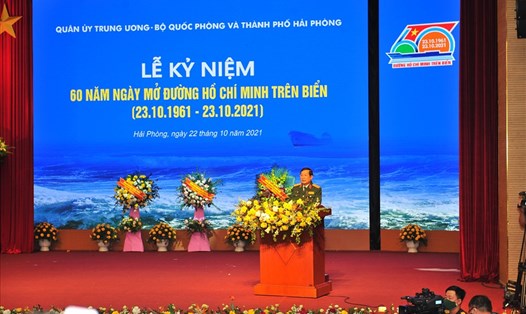 Lễ Kỷ niệm 60 năm đường Hồ Chí Minh trên biển được tổ chức trọng thể tại Hải Phòng. Ảnh: TĐ