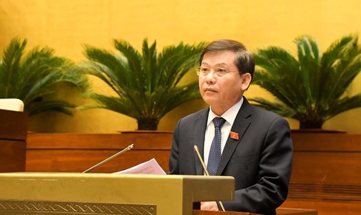 Viện trưởng Viện Kiểm sát Nhân dân tối cao Lê Minh Trí trình bày báo cáo công tác. Ảnh: QH