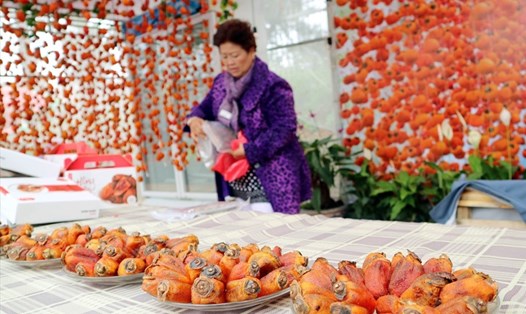 Hồng treo gió ở Đà Lạt dẻo nhưng vẫn giữ nguyên vị thơm ngọt. Ảnh Nhật Quỳnh