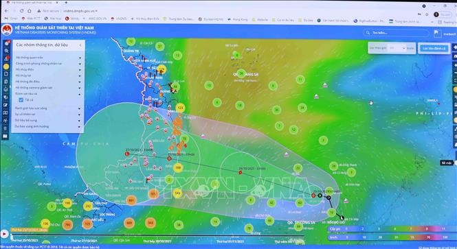 Sơ đồ đường đi của áp thấp nhiệt đới. Ảnh: Vũ Sinh