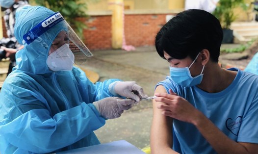 TPHCM khởi động tiêm chủng vaccine phòng COVID-19 cho trẻ em tại huyện Củ Chi. Ảnh: M.Quỳnh