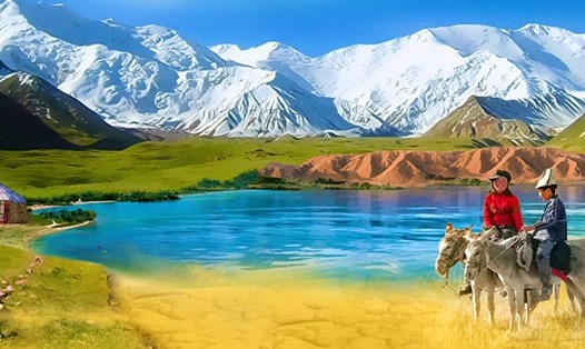 Kyrgyzstan có thiên nhiên tươi đẹp, nhiều cảnh quan hùng vỹ. Ảnh: AFP.