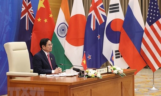 Thủ tướng Phạm Minh Chính dự Hội nghị cấp cao Đông Á lần thứ 16. Ảnh: TTXVN