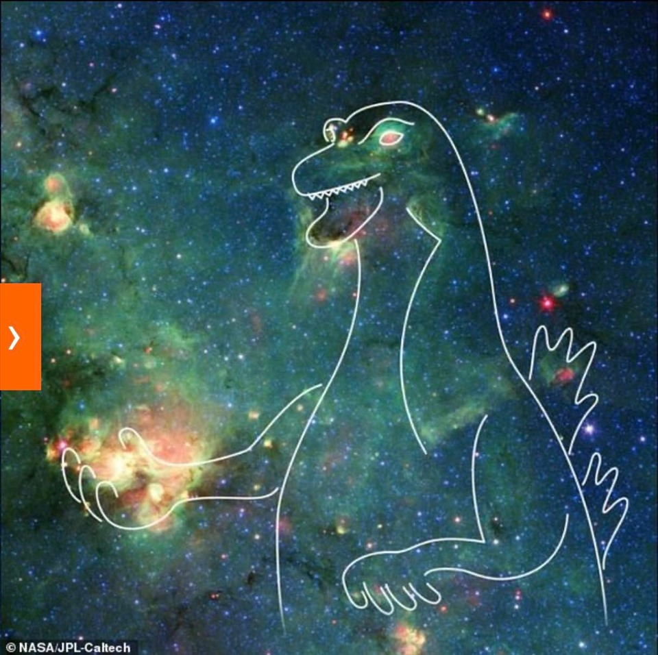 NASA chia sẻ ảnh tinh vân trông giống như quái vật Godzilla