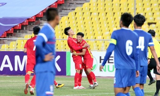 U23 Việt Nam vẫn có nguy cơ bị loại dù đang có lợi thế lớn nhất tại bảng I. Ảnh: VFF