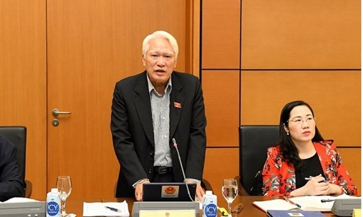 Đại biểu Nguyễn Chu Hồi - Đoàn ĐBQH tỉnh Hải Phòng, thảo luận tại phiên họp tổ. Ảnh: Quốc hội