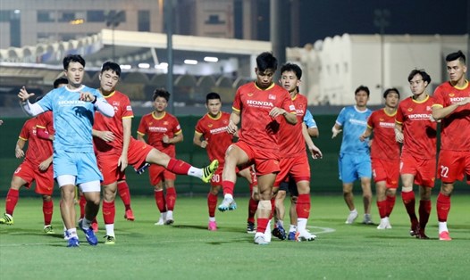 Trận đấu giữa tuyển Trung Quốc và tuyển Việt Nam tại vòng loại thứ 3 World Cup 2022 không đón khán giả vào sân. Ảnh: VFF