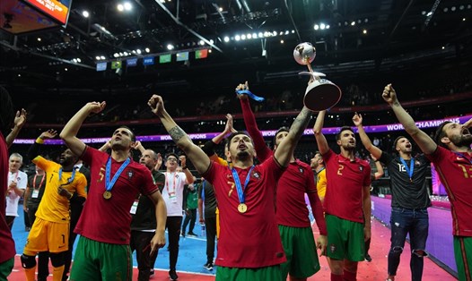 Đội tuyển futsal Bồ Đào Nha lần đầu tiên lên ngôi vô địch futsal World Cup. Ảnh: FIFA
