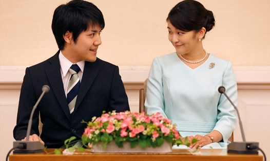 Cựu công chúa Nhật Bản Mako và chồng là Kei Komuro. Ảnh: AFP