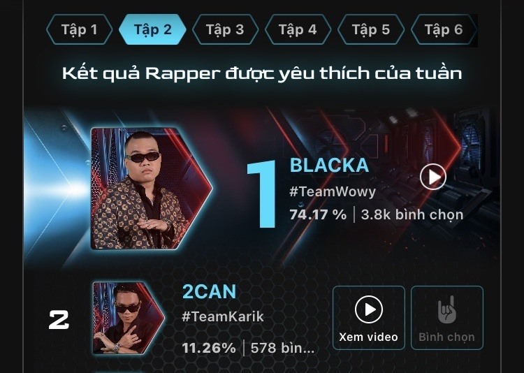 Các rapper được khán giả yêu thích nhất Rap Việt mùa 2 lộ diện
